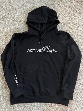 Active Faith Jesus Hoodie Size XL In Jesus Name I Play Colossians 3:17 NWOT!